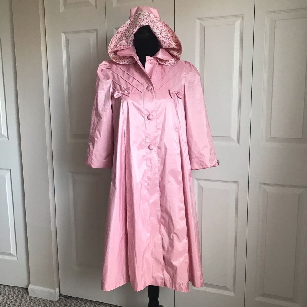 Vintage Rothschild RainCoat Pink Victorian Sz16